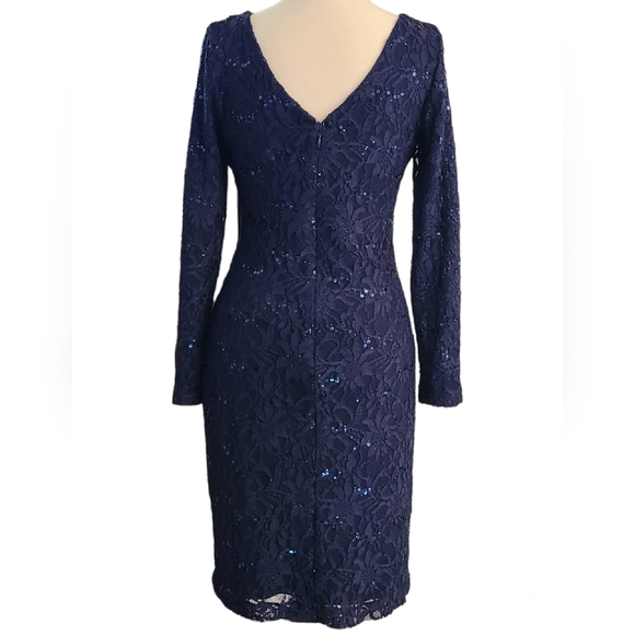 Lauren Ralph Lauren size 6 navy blue dress - Picture 3 of 10